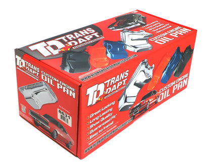 Trans-Dapt Performance 1986-00 Chevy 305-350 Powder Coated Oem Style Oil Pan; Asphalt Black (4 Qts.) 8631