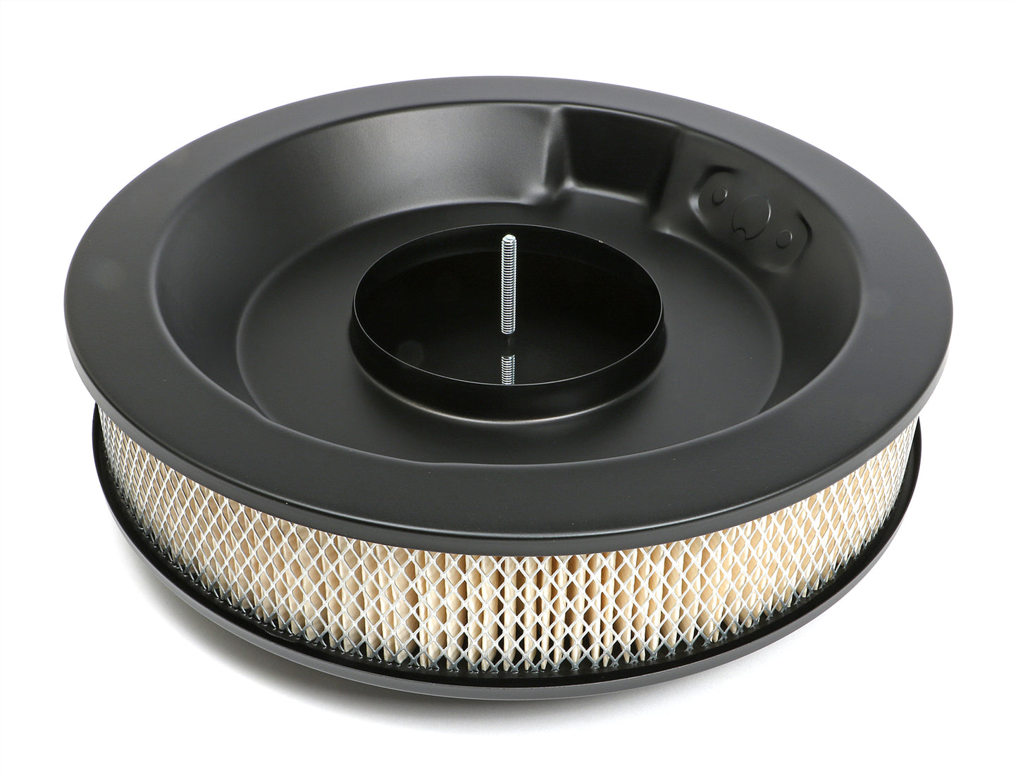 Trans-Dapt Performance Powder Coated Muscle Car Style Air Cleaner Set; 14 In. Diameter; 3 In. Tall- Asphalt Black 8640
