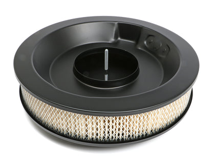Trans-Dapt Performance Powder Coated Muscle Car Style Air Cleaner Set; 14 In. Diameter; 3 In. Tall- Asphalt Black 8640