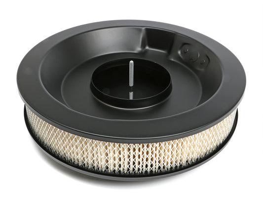 Trans-Dapt Performance Powder Coated Muscle Car Style Air Cleaner Set; 14 In. Diameter; 3 In. Tall- Asphalt Black 8640