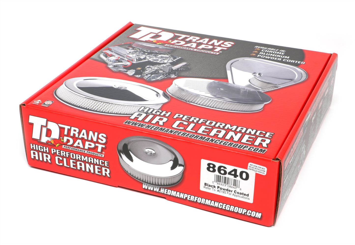 Trans-Dapt Performance Powder Coated Muscle Car Style Air Cleaner Set; 14 In. Diameter; 3 In. Tall- Asphalt Black 8640