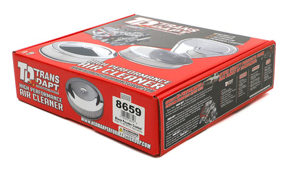 Trans-Dapt Performance Asphalt Black Powder Coated 14 In. X 4 In. Air Cleaner 8659