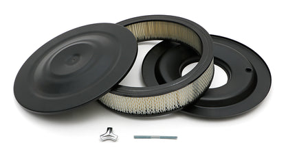 Trans-Dapt Performance Asphalt Black Powder Coated 14 In. X 4 In. Air Cleaner 8659