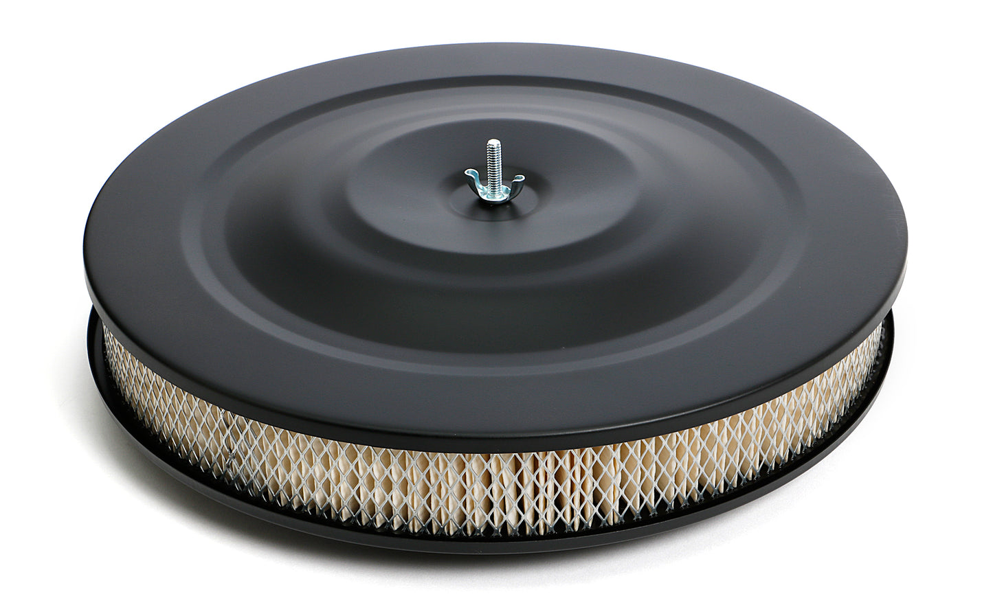 Trans-Dapt Performance Asphalt Black Powder Coated 14 In. X 3 1/4 In. Air Cleaner 8661