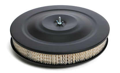 Trans-Dapt Performance Asphalt Black Powder Coated 14 In. X 3 1/4 In. Air Cleaner 8661