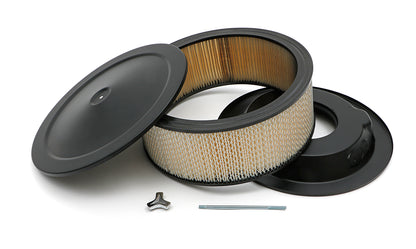 Trans-Dapt Performance Asphalt Black Powder Coated 14 In. X 6 In. Muscle Car Air Cleaner 8663