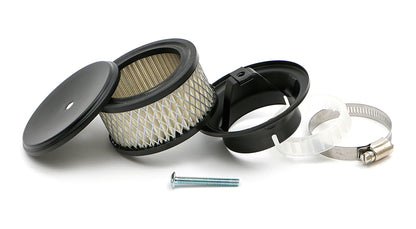 Trans-Dapt Performance Asphalt Black Powder Coated 4 In. X 2-5/8 In. Deep Dish Air Cleaner 8666