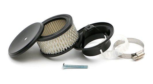 Trans-Dapt Performance Asphalt Black Powder Coated 4 In. X 2-5/8 In. Deep Dish Air Cleaner 8666