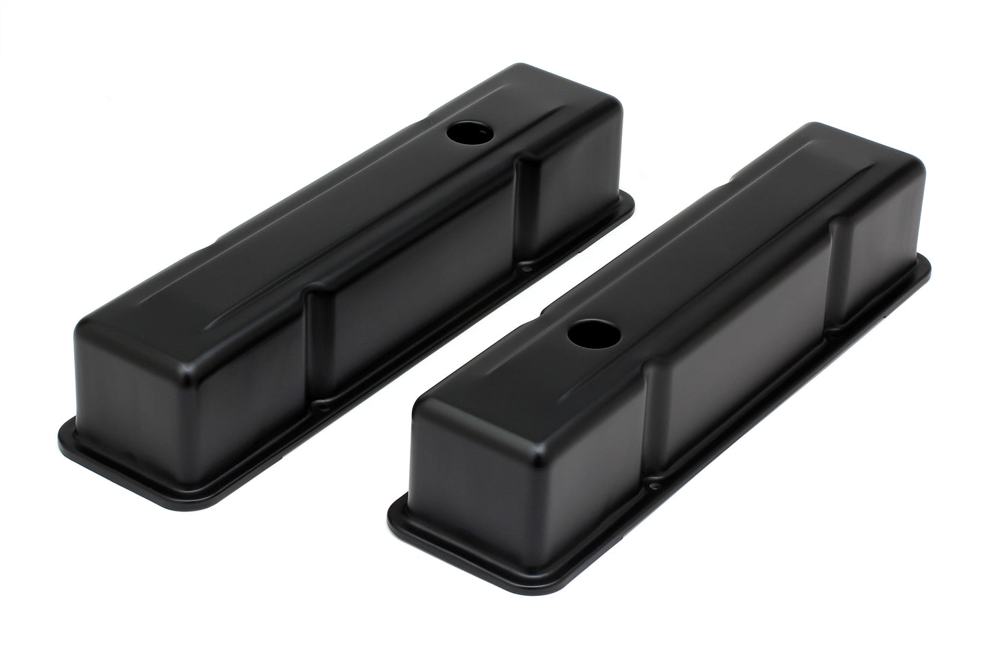 Trans-Dapt Performance Chevy 283-400 Tall Asphalt Black Powder Coated Valve Covers- Unbaffled 8684