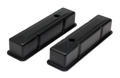 Trans-Dapt Performance Chevy 283-400 Tall Asphalt Black Powder Coated Valve Covers- Unbaffled 8684