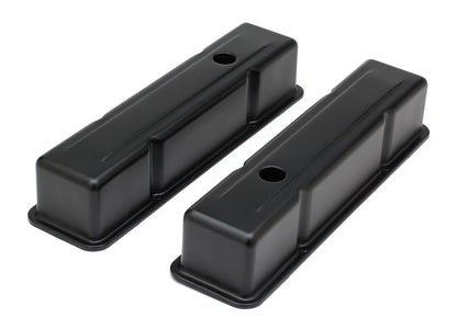 Trans-Dapt Performance Chevy 283-400 Tall Asphalt Black Powder Coated Baffled Valve Covers 8686