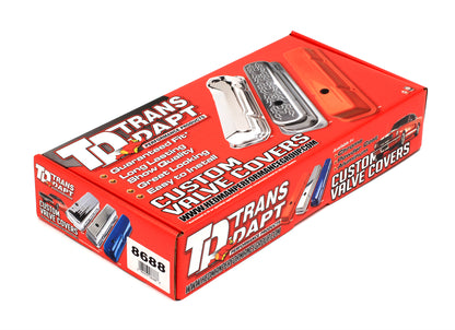 Trans-Dapt Performance Chevy 283-400 Short Asphalt Black Powder Coated Baffled Valve Covers 8688