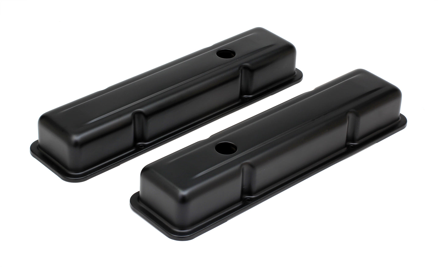Trans-Dapt Performance Chevy 283-400 Short Asphalt Black Powder Coated Baffled Valve Covers 8688