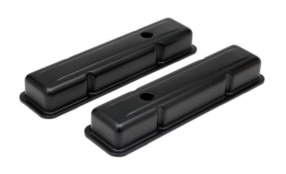 Trans-Dapt Performance Chevy 283-400 Short Asphalt Black Powder Coated Baffled Valve Covers 8688