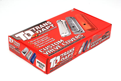 Trans-Dapt Performance Chevy 396-502 Tall Asphalt Black Powder Coated Valve Covers- Unbaffled 8690