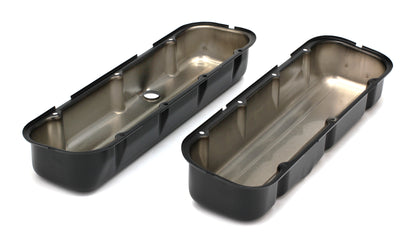 Trans-Dapt Performance Chevy 396-502 Tall Asphalt Black Powder Coated Valve Covers- Unbaffled 8690