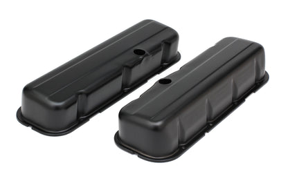 Trans-Dapt Performance Chevy 396-502 Tall Asphalt Black Powder Coated Valve Covers- Unbaffled 8690