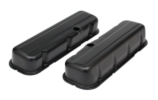 Trans-Dapt Performance Chevy 396-502 Tall Asphalt Black Powder Coated Valve Covers- Unbaffled 8690