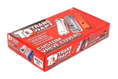 Trans-Dapt Performance Chevy 396-502 Short Asphalt Black Powder Coated Valve Covers- Unbaffled 8691