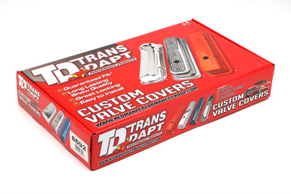 Trans-Dapt Performance Chevy 396-502 Tall Asphalt Black Powder Coated Baffled Valve Covers 8692