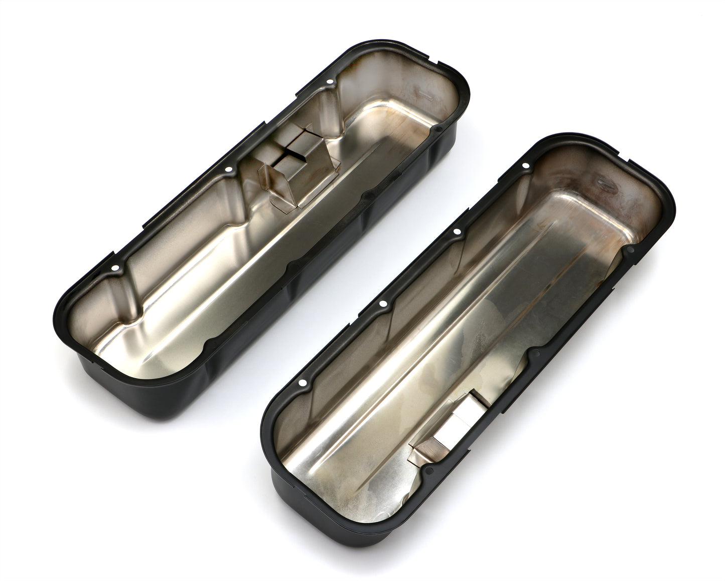 Trans-Dapt Performance Chevy 396-502 Tall Asphalt Black Powder Coated Baffled Valve Covers 8692