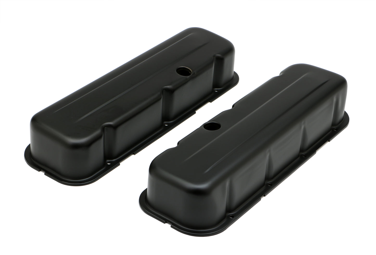 Trans-Dapt Performance Chevy 396-502 Tall Asphalt Black Powder Coated Baffled Valve Covers 8692