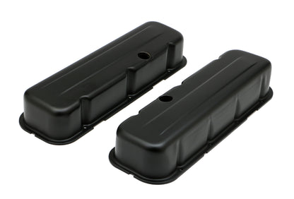 Trans-Dapt Performance Chevy 396-502 Tall Asphalt Black Powder Coated Baffled Valve Covers 8692