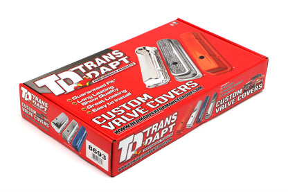 Trans-Dapt Performance Chevy 396-502 Short Asphalt Black Powder Coated Baffled Valve Covers 8693