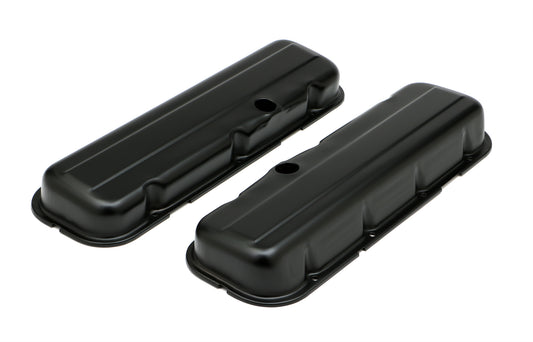 Trans-Dapt Performance Chevy 396-502 Short Asphalt Black Powder Coated Baffled Valve Covers 8693