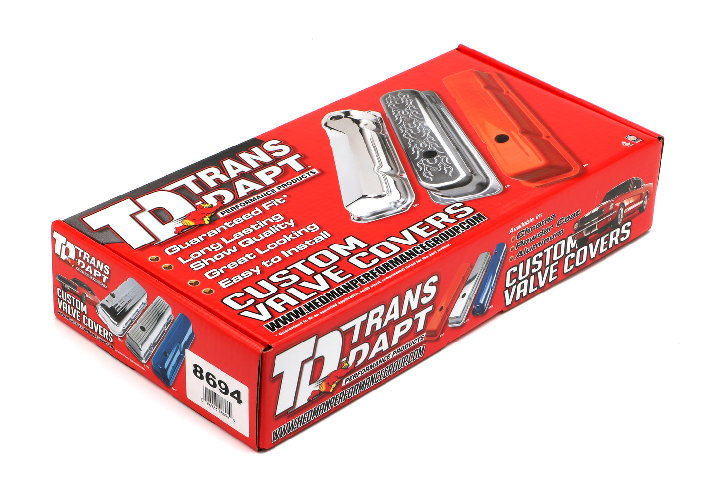 Trans-Dapt Performance Gm 2.8L V6 Asphalt Black Powder Coated Valve Covers 8694