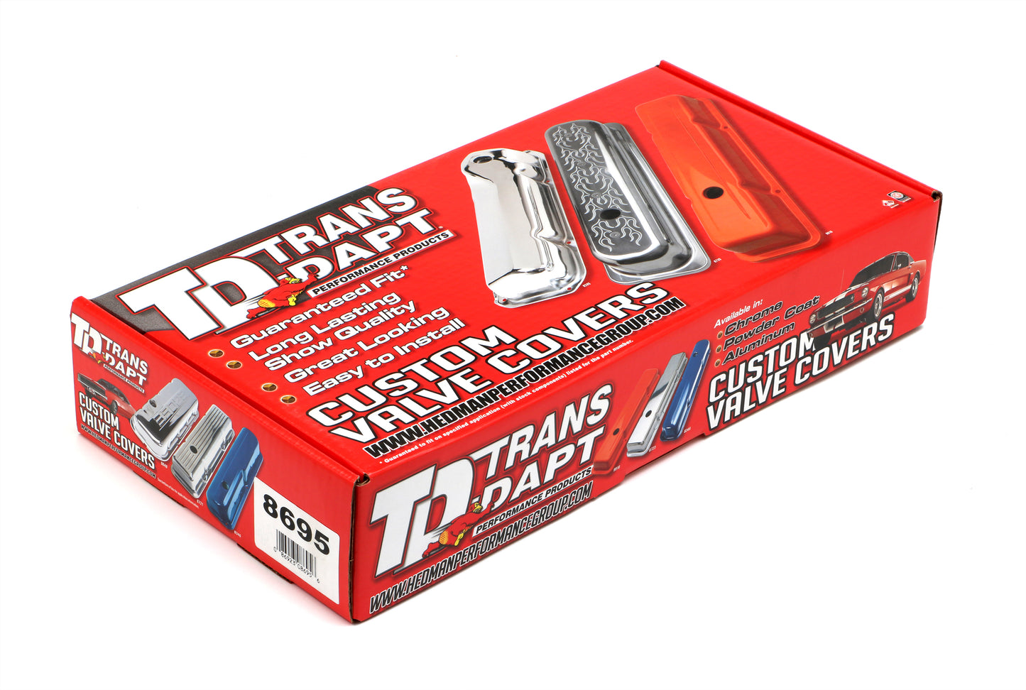 Trans-Dapt Performance Gm 3.8L V6 Asphalt Black Powder Coated Valve Covers 8695