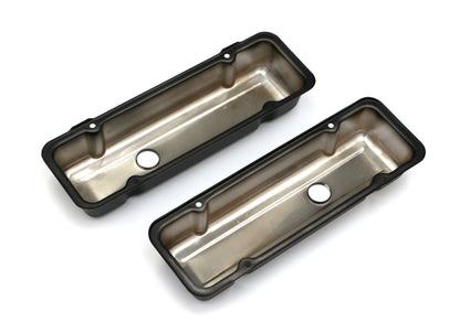 Trans-Dapt Performance Gm 3.8L V6 Asphalt Black Powder Coated Valve Covers 8695