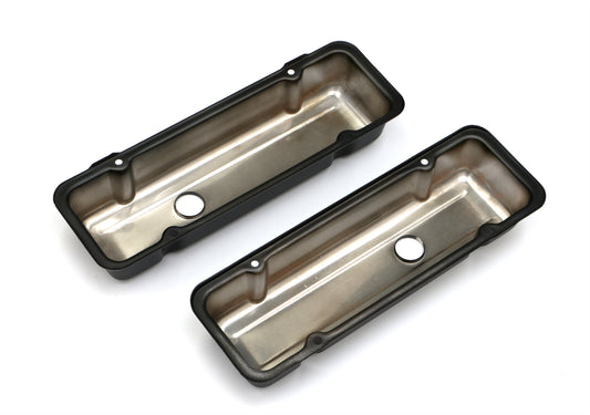 Trans-Dapt Performance Gm 3.8L V6 Asphalt Black Powder Coated Valve Covers 8695