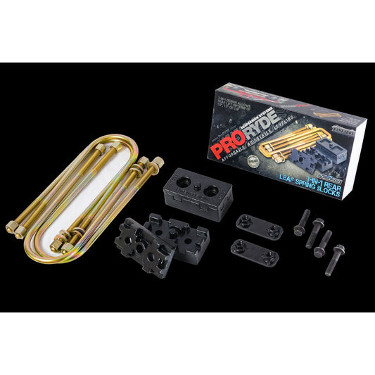 ProRYDE Suspension Systems 52-3501F Ford F250/F350 4WD 3-in-1 Block Kit w/U-bolts-Late