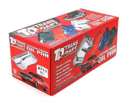 Trans-Dapt Performance Sb Ford Asphalt Black Powder Coated Oil Pan 8713