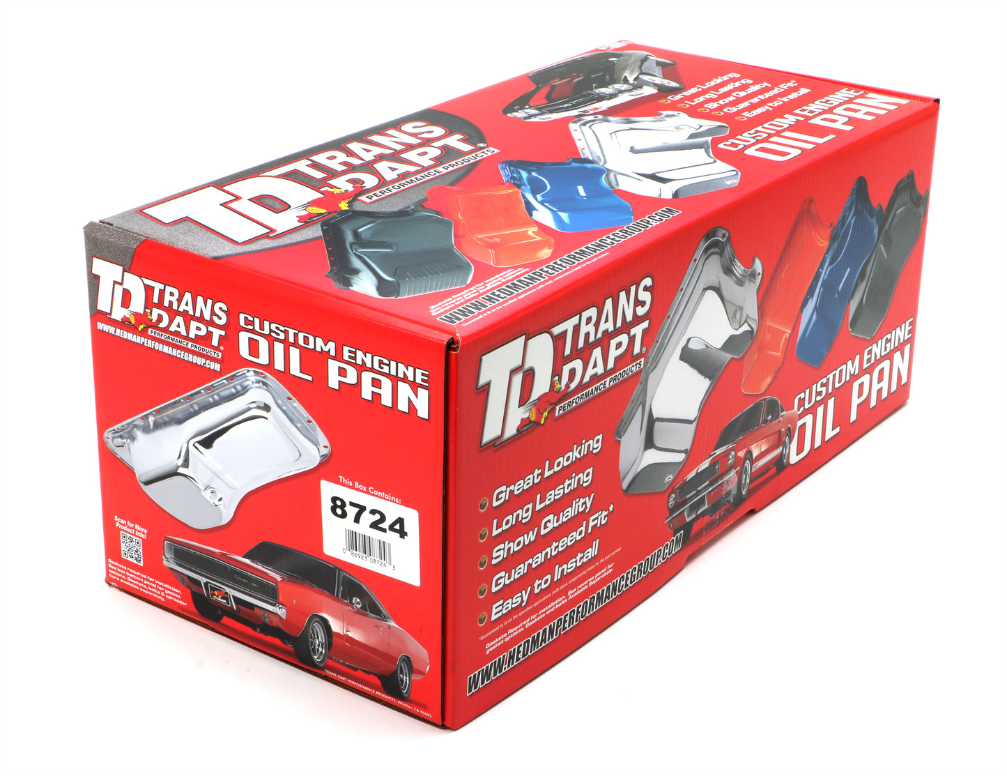 Trans-Dapt Performance Olds Asphalt Black Powder Coated Oil Pan 8724