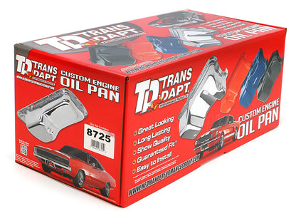 Trans-Dapt Performance Pontiac Asphalt Black Powder Coated Oil Pan 8725
