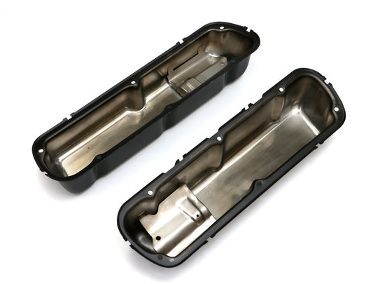 Trans-Dapt Performance Sb Ford Asphalt Black Powder Coated Valve Covers 8730