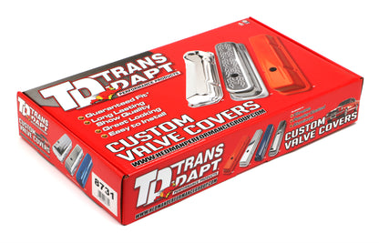 Trans-Dapt Performance Ford 351C Asphalt Black Powder Coated Valve Covers 8731