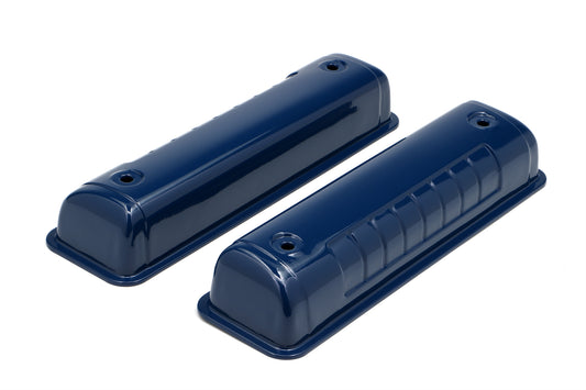 Trans-Dapt Performance O.E.M. Reproduction Design Valve Covers; Stock; 1956-1962 Ford Y-Block- Ford Blue 8734