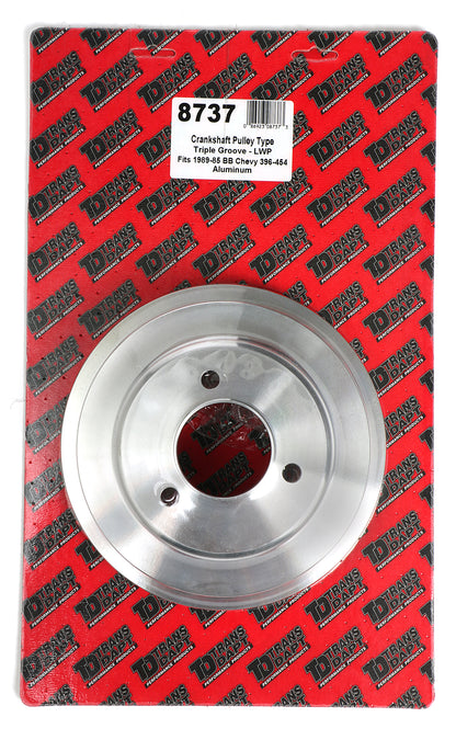Trans-Dapt Performance Crankshaft Pulley Aluminum Bb Chevy Lwp Machined Finish 8737