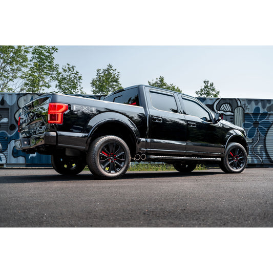 MBRP Exhaust 3in. Cat Back; Pre-Axle Dual Outlet; Black Coated; Street Version S5262BLK