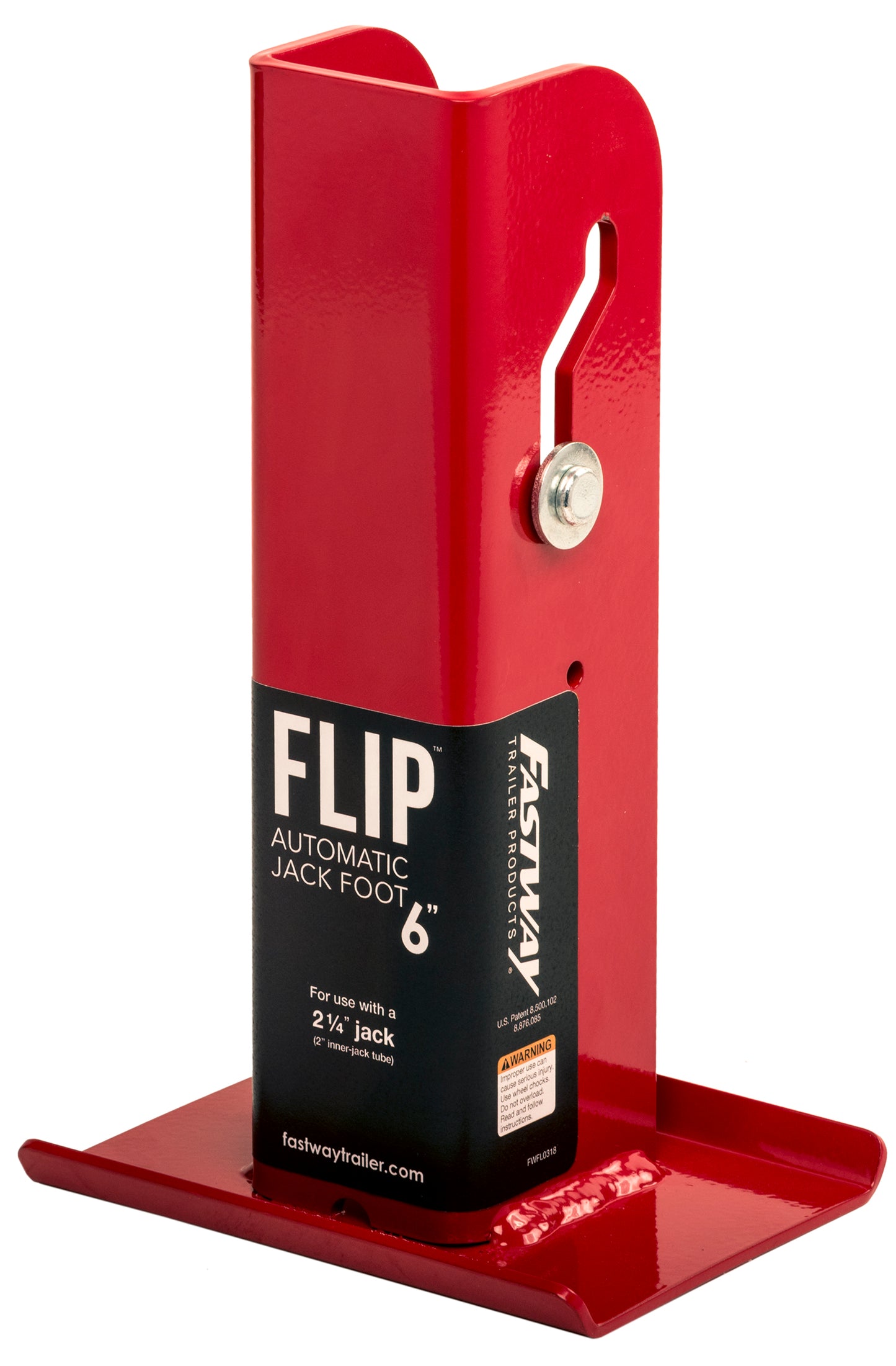 Fastway Trailer - 6 In. Flip Automatic Jack Foot-fits 225 In. Outer Dim Jack Shaft Round Or Square 88-00-6500