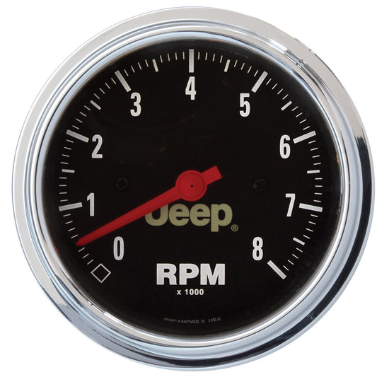 AutoMeter 3-3/8 in. IN-DASH TACHOMETER 0-8000 RPM JEEP 880246