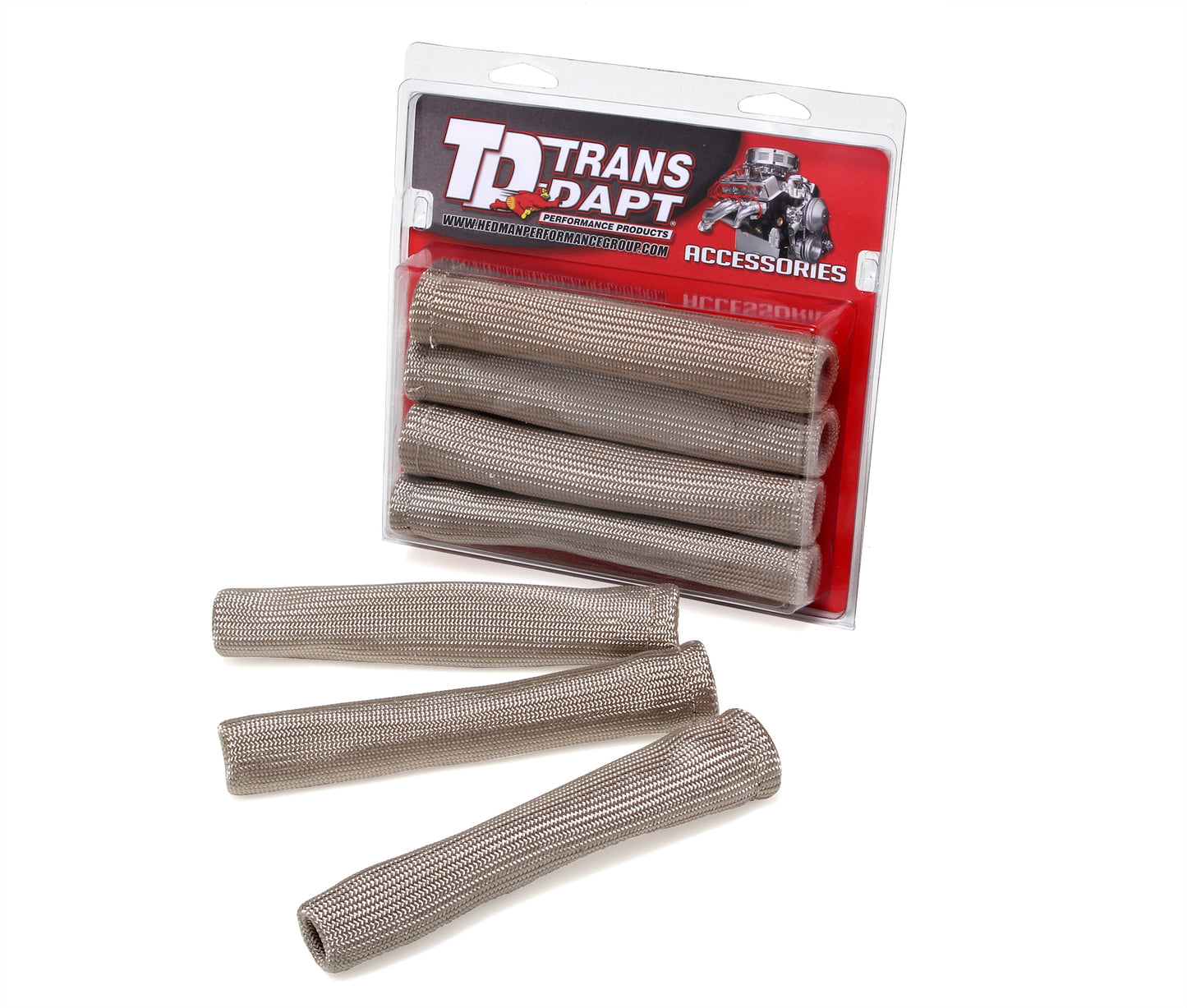 Trans-Dapt Performance Sparkplug Wire Boot Protectors (4 Pcs.); Universal Fit; 6 In. Long- Silver 8815