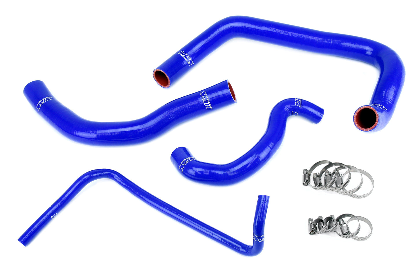 HPS Performance High Temp 3-ply Reinforced Silicone Replaces OEM Rubber Radiator Coolant Hoses 57-2084-BLUE