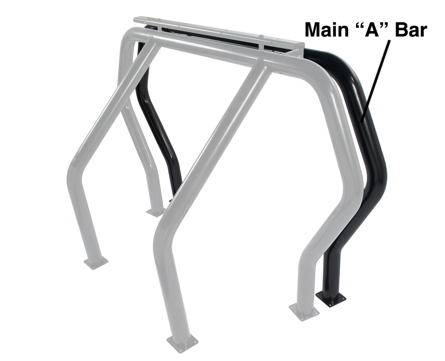 Go Rhino 95001B Bed Bar Compenent "A" Additional Bar Black Powdercoat