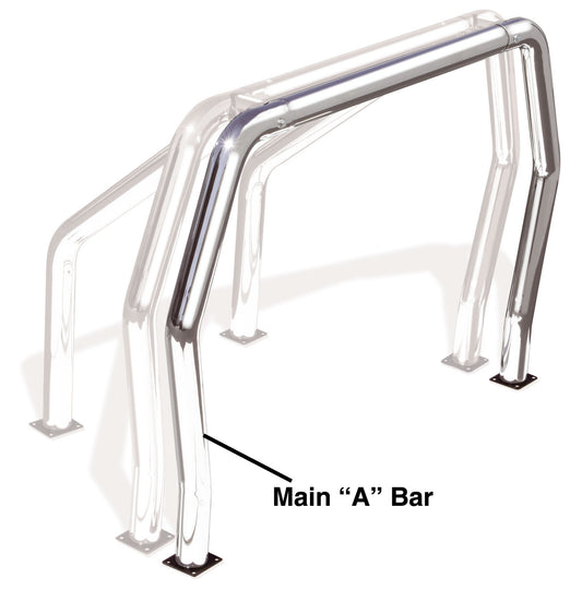 Go Rhino 91501PS Bed Bar Compenent "A" Additional Bar Polished Steel Stainless