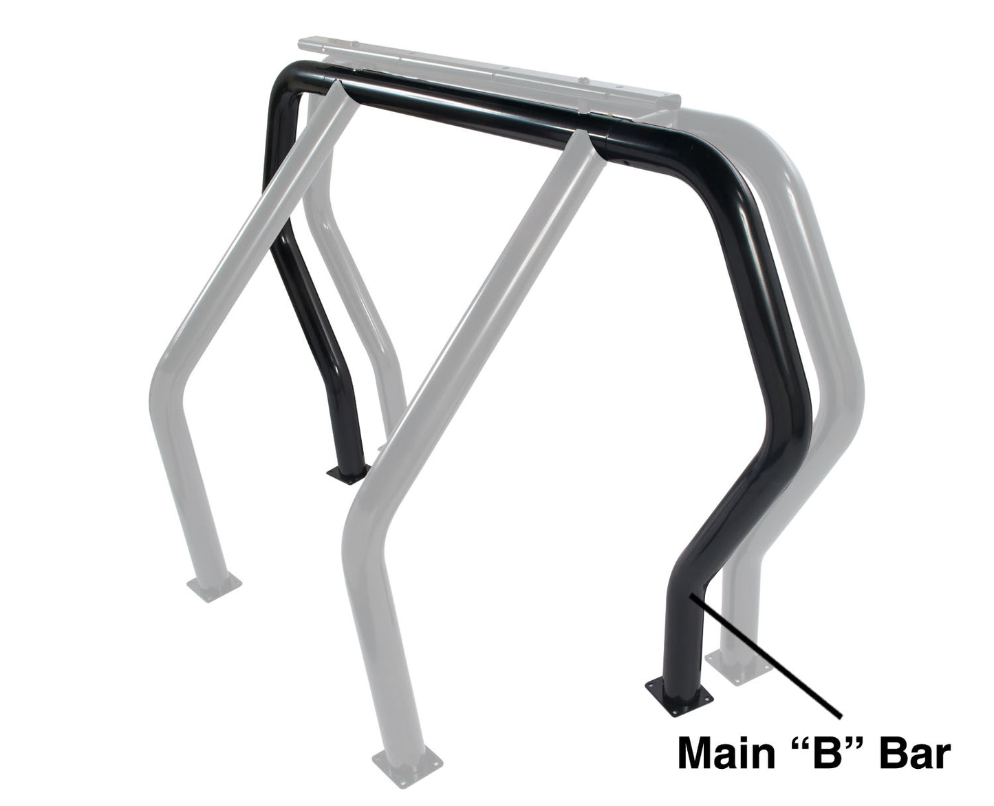 Go Rhino 93002B Bed Bar Compenent "B" Main Bar Black Powdercoat