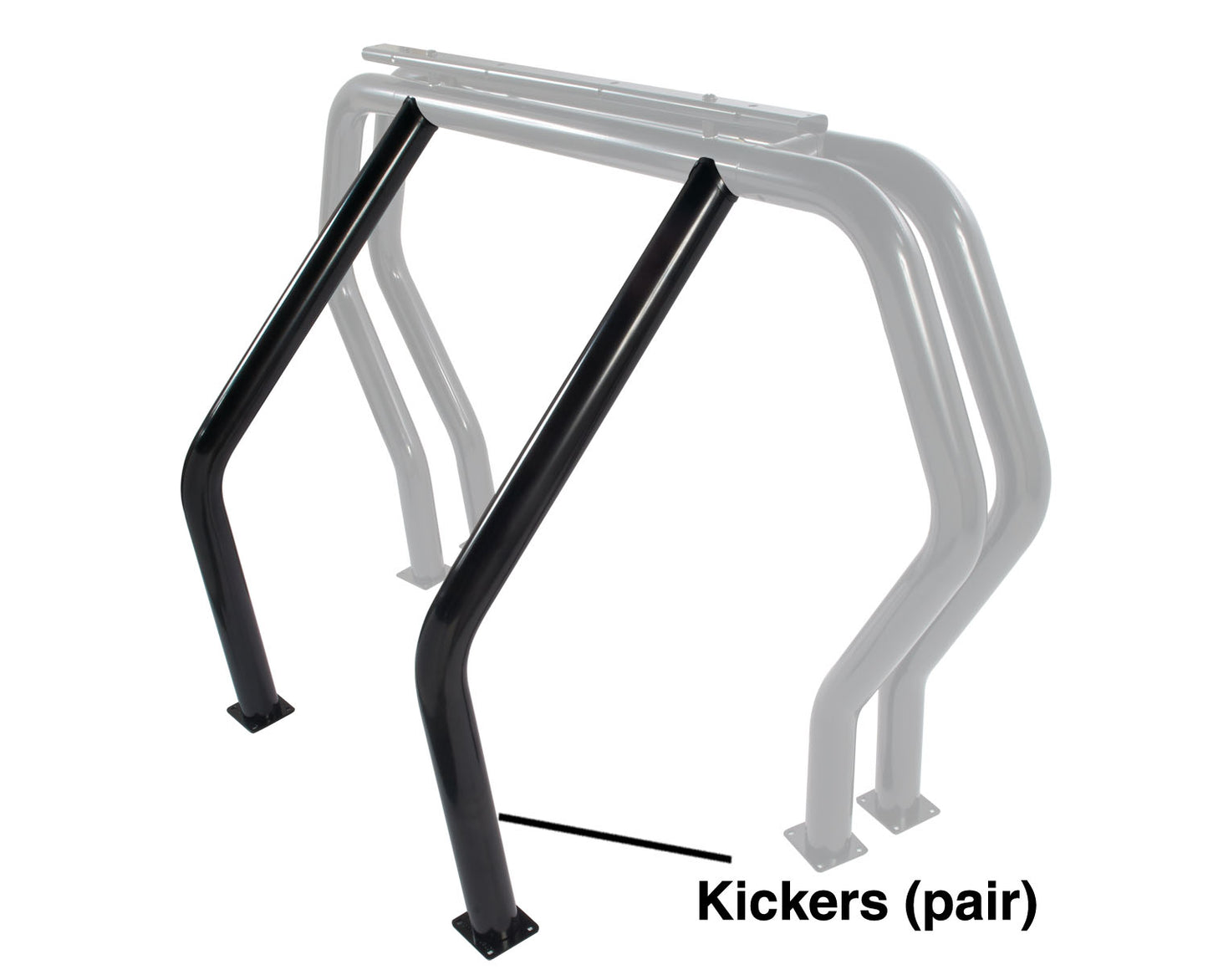 Go Rhino 9516B Bed Bar Component Pair Of Kickers (On Wheel Wells) Black Powdercoat